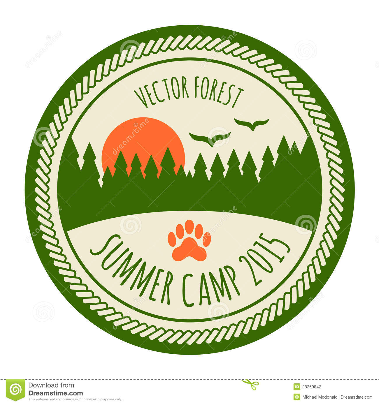Vintage Camping Clipart Vintage Summer Camp Sticker