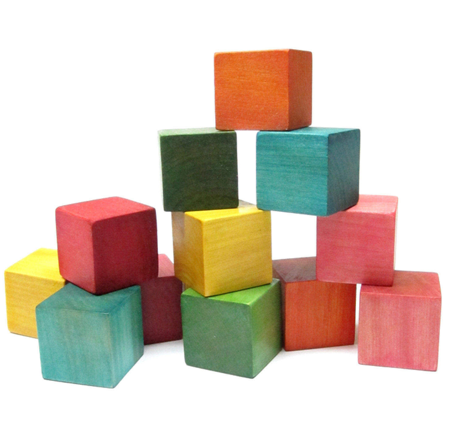 Wood Toys 28 Blocks Colorful Waldorf Building By 3princessesstore