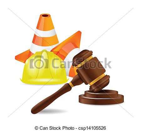 Work Accident Lawyer Concept Illustration Design Over White