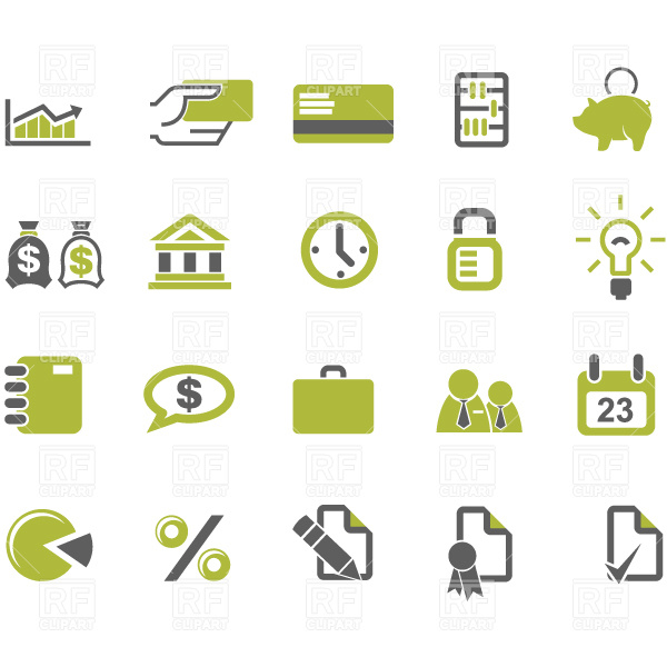 And Business Icons Set 4609 Icons And Emblems Download Royalty Free    