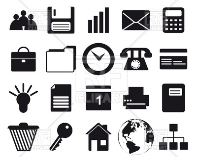 Business And Office Icons 87644 Download Royalty Free Vector Clipart