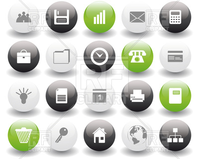 Business And Office Icons 87793 Download Royalty Free Vector Clipart    