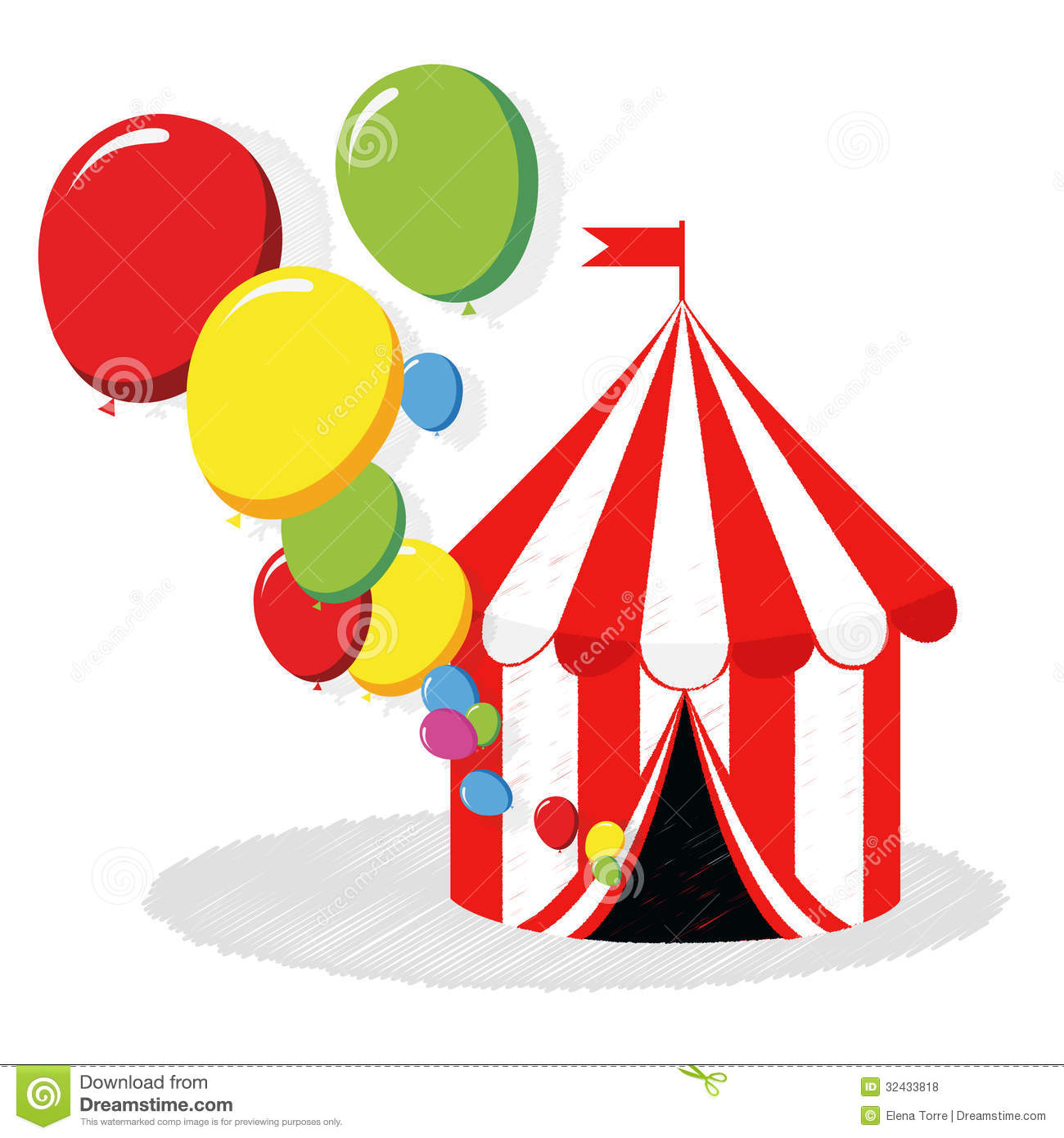 Circus Tent And Balloons Vector Royalty Free Stock Photos   Image    
