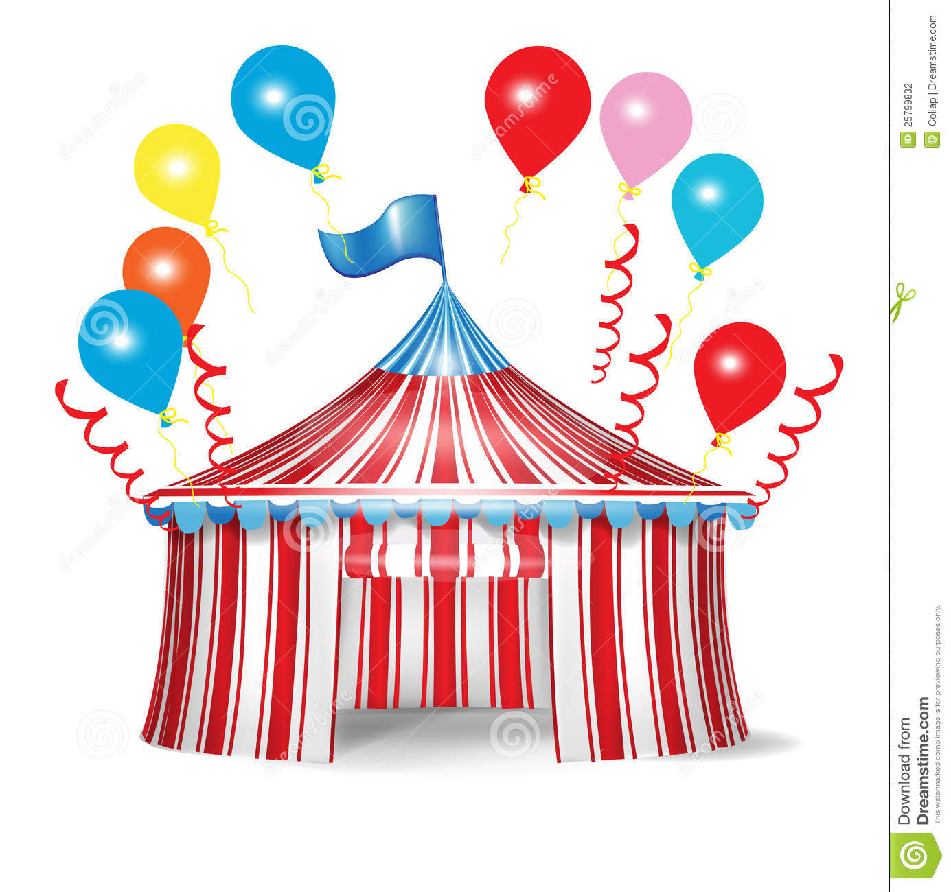 Circus Tent With Celebration Balloons Stock Photography   Image