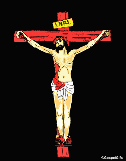 Clip Art Image  Picture Of Jesus On The Cross  Simple Color Image