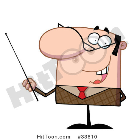      Comteacher Clipart  33810  Manager Or Professor In A Brown Suit And