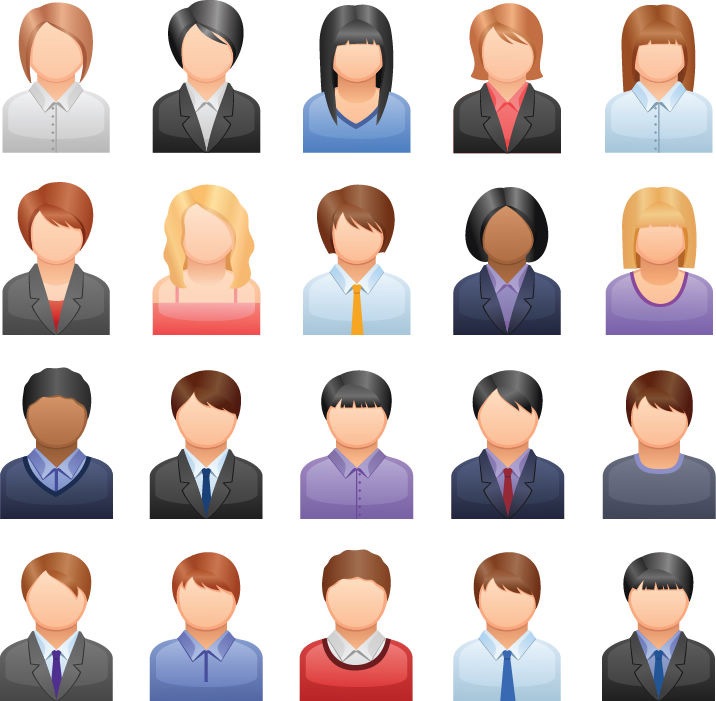 Free Vector Business People Icons   Free Vector Graphics   All Free
