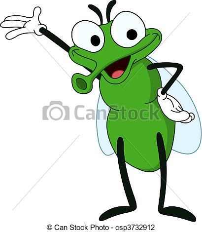 Illustration Of Fly   Cute Fly Presenting Csp3732912   Search Clipart