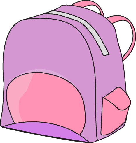 Purple And Pink Backpack Clip Art   Purple And Pink Backpack Vector