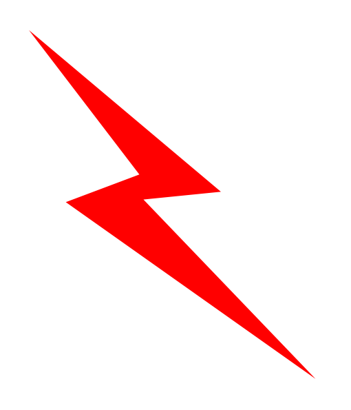 Red Lightening Bolt Clip Art At Clker Com   Vector Clip Art Online    