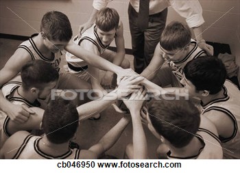 Stock Photography Of Basketball Team In Huddle Cb046950   Search Stock    