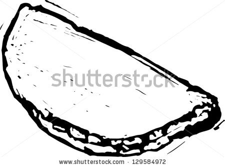 Taco Clipart Black And White Black And White Vector