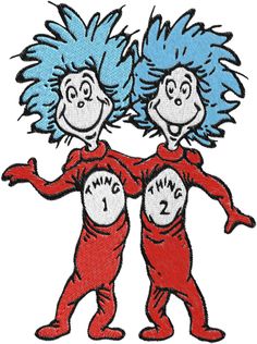 Thing One And Thing Two Clip Art Thing 2 Dr Seuss Tribute