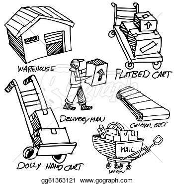 Vector Clipart   An Image Of A Manufacturing Object Drawing Set