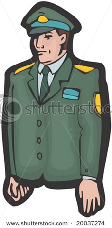 Army Officer General Or Colonel In Uniform Vector Clip Art 