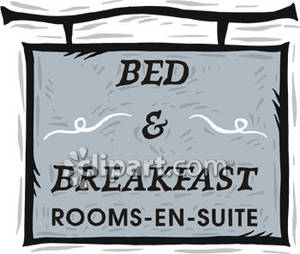 Bed And Breakfast Sign   Royalty Free Clipart Picture