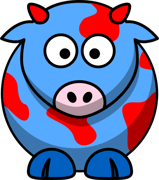 Blue Red Cow Clip Art At Clker Com   Vector Clip Art Online Royalty