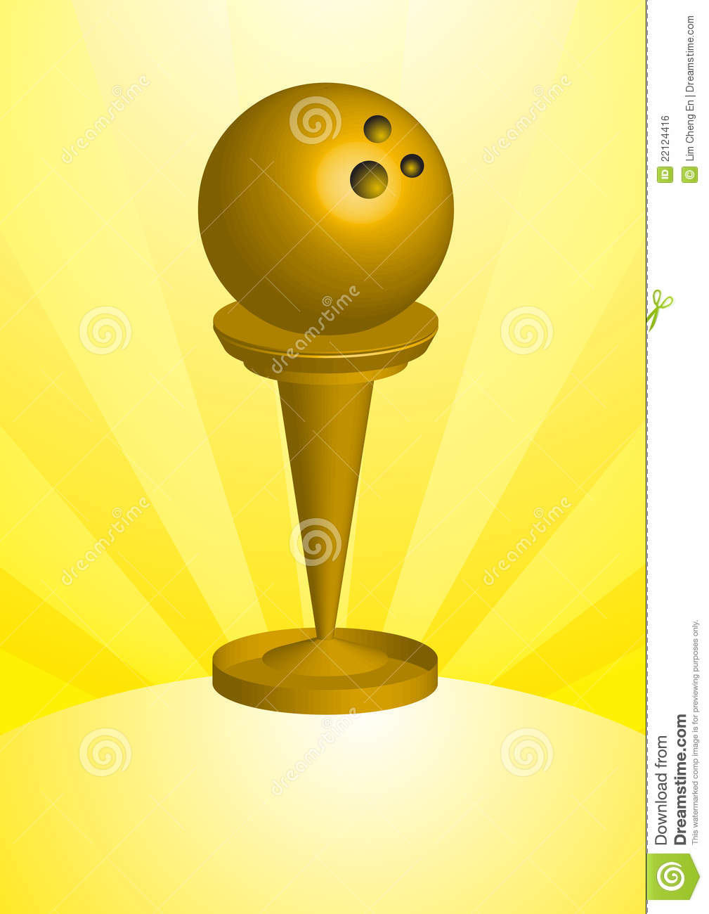 Bowling Ball Trophy Royalty Free Stock Image   Image  22124416