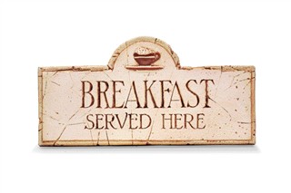 Breakfast Served Here Sign  Creative Breakfast Concepts