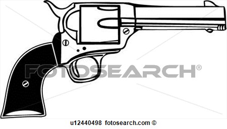 Clip Art    Colt 45 Gun Revolver Western Weapon   Fotosearch