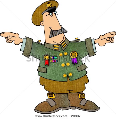 Clipart Illustration Of A Military Officer In Uniform    Stock Photo