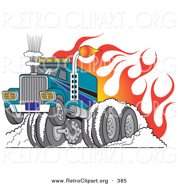 Clipart Tough Flaming Baseball Character Royalty Free Vector Picture