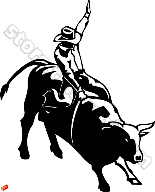 Cowboy Bull Rider Clipart