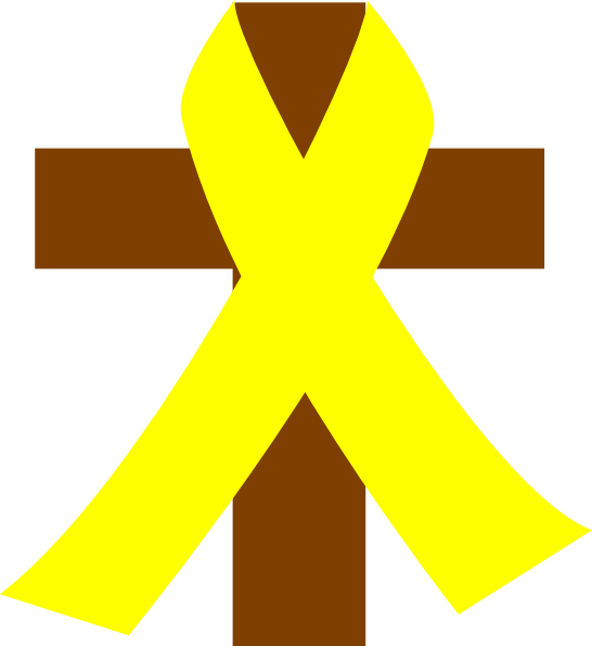 Cross W Yellow Ribbon Clip Art At Clker Com   Vector Clip Art Online