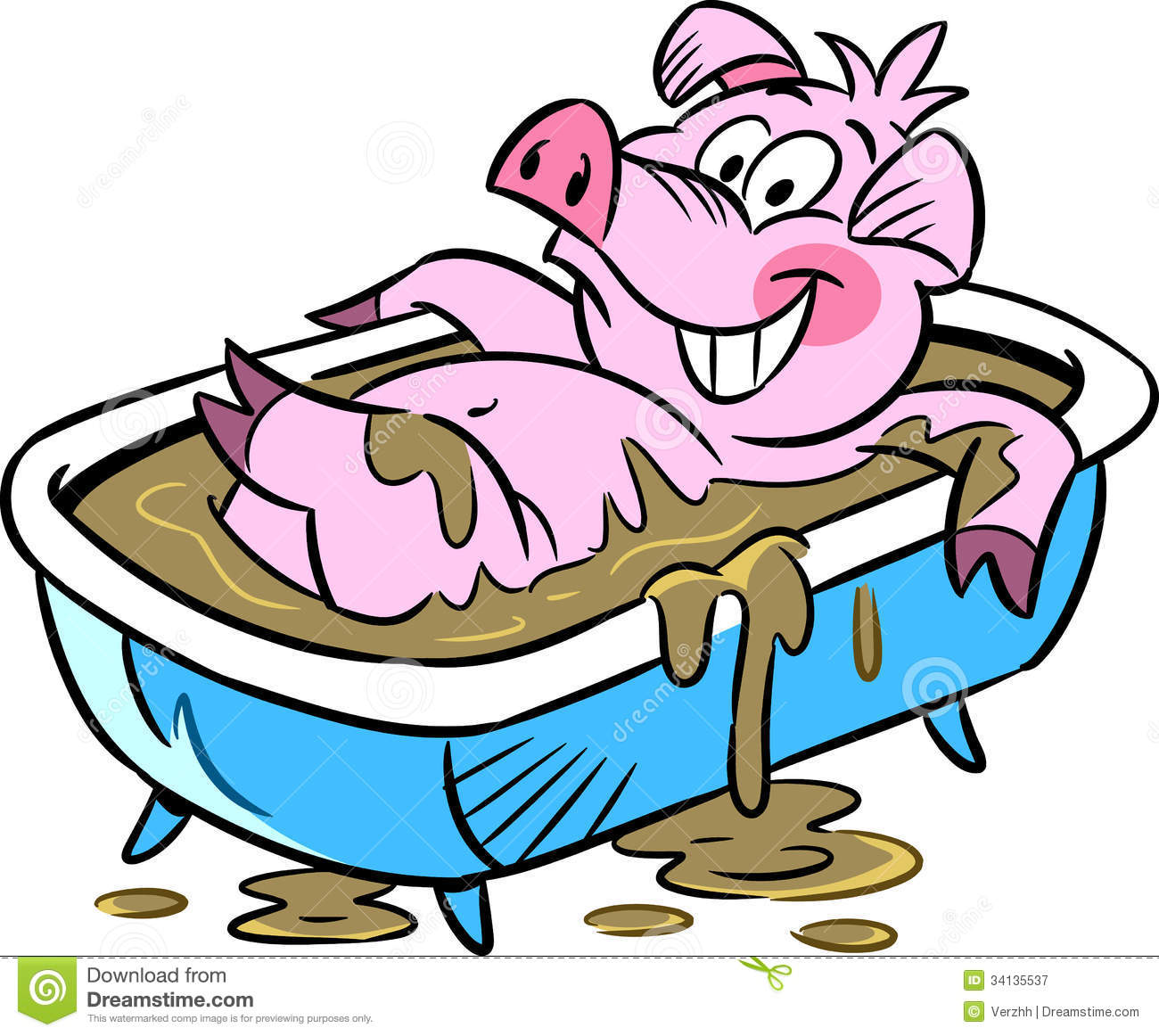 Displaying 20  Images For   Pig In Mud Clipart