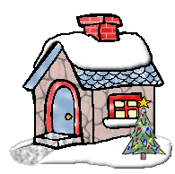 Free Animated Christmas House Clip Art