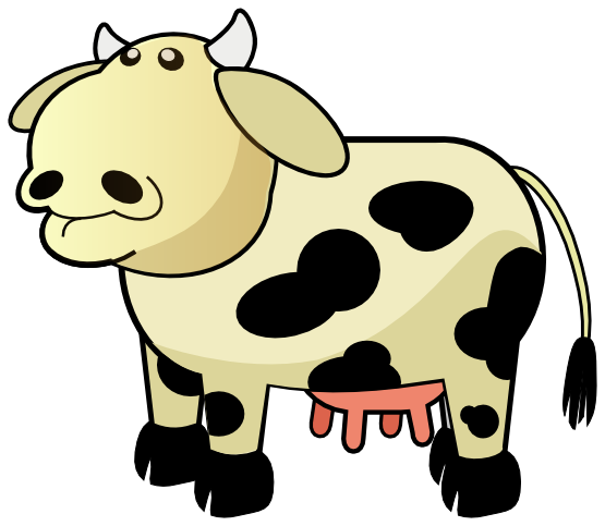 Free Cartoon Cow 2 Clip Art