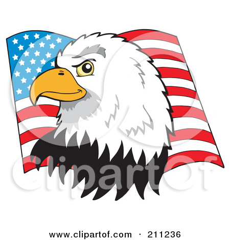 Free  Rf  Clipart Illustration Of A Profiled American Bald Eagle