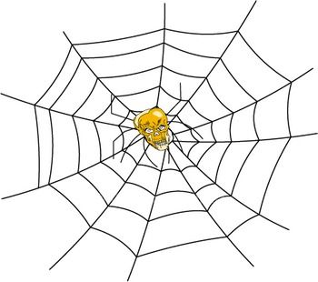 Halloween   Spider Web 33b   Classroom Clipart