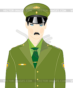 Man In Military Uniform   Vector Image