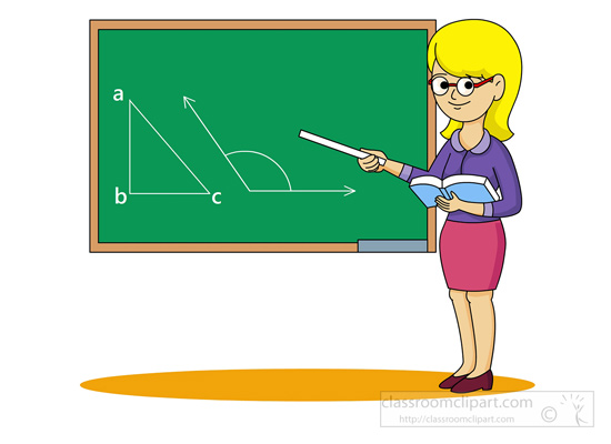 Mathematics   Teacher Teaching Geometry Math   Classroom Clipart