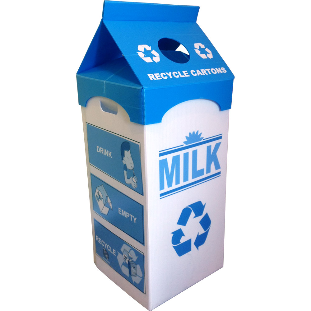 Milk Carton Recycling Bin   Recycle Away
