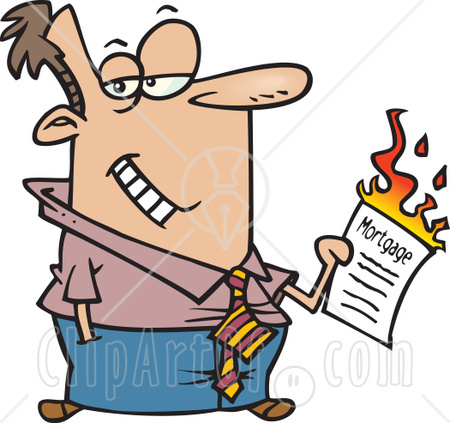 Mortgage Clipart 5848 Man Burning His Mortgage Papers Clipart