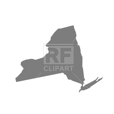 New York State Map Silhouette Download Free Vector Clipart  Eps 