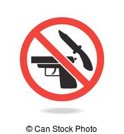 No Weapons Sign And Symbol Stock Illustration
