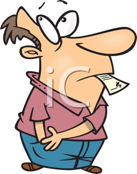 Of A Man Reaching Into His Pocket Looking For More Money Clipart