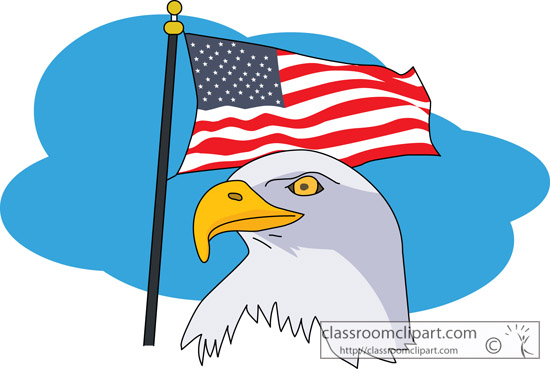 Patriotic   Veterans Day Eagle Flag   Classroom Clipart