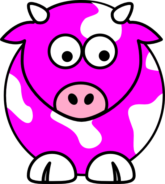 Pink Cow Clip Art At Clker Com   Vector Clip Art Online Royalty Free    
