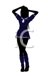 Sailor Style Blouse And Leggings   Royalty Free Clipart Picture