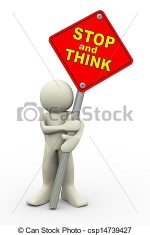 Stop And Think Clipart