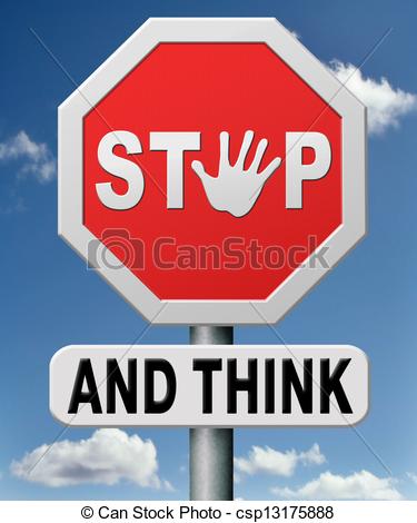 Stop And Think Clipart Images   Pictures   Becuo