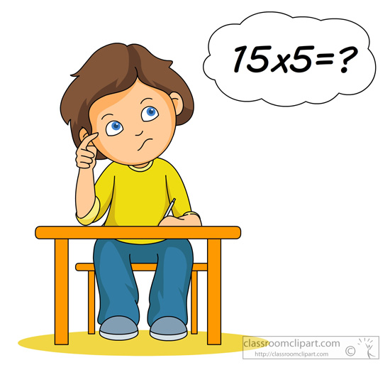 Student Thinking About Multiplication 17   Classroom Clipart