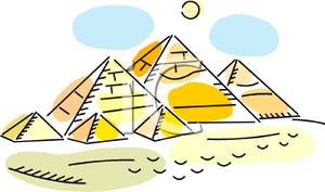 The Great Pyramids   Royalty Free Clipart Picture
