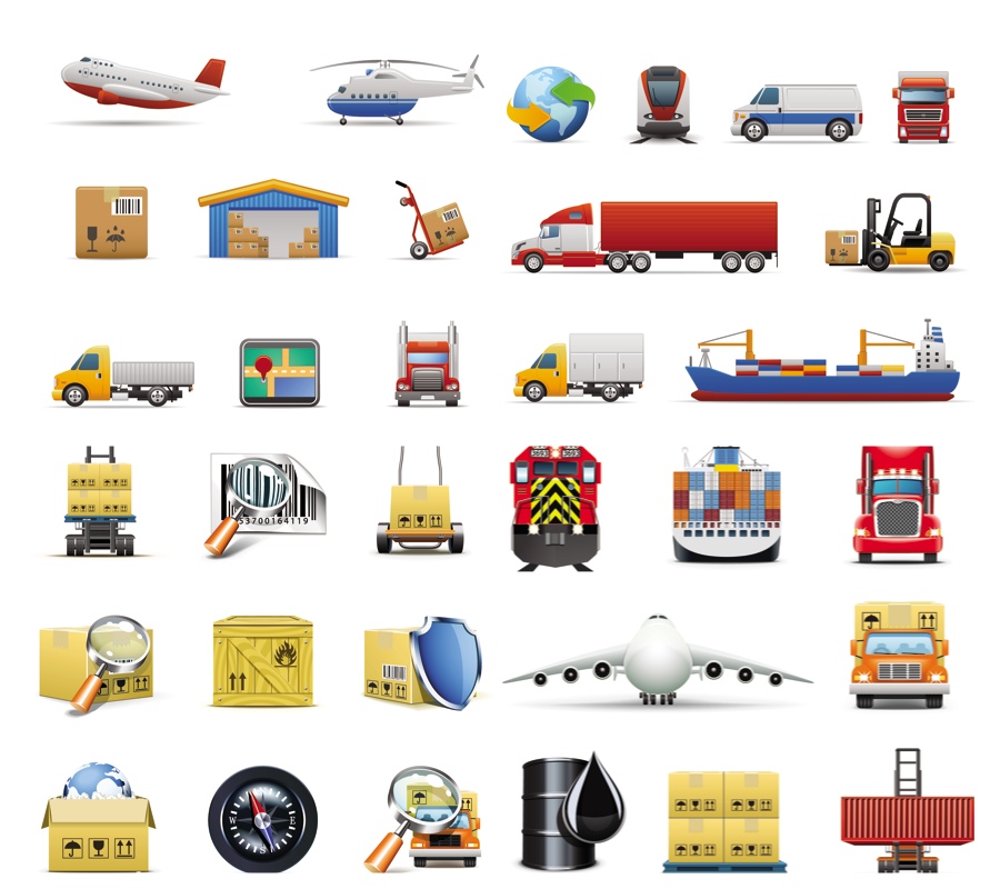 Transport Clipart Icons Vector 4 Sets Of Vector Transport Clipart