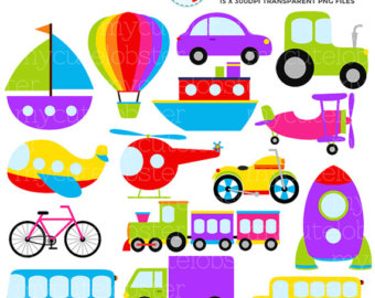 Transport Clipart Set   Clip Art Set Of Transportation Vehicles