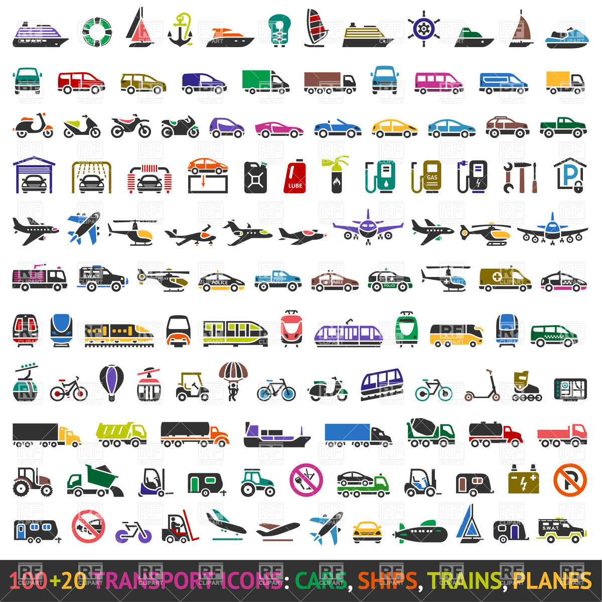 Transportation Icons   All Type Of Vehicles Transportation Download